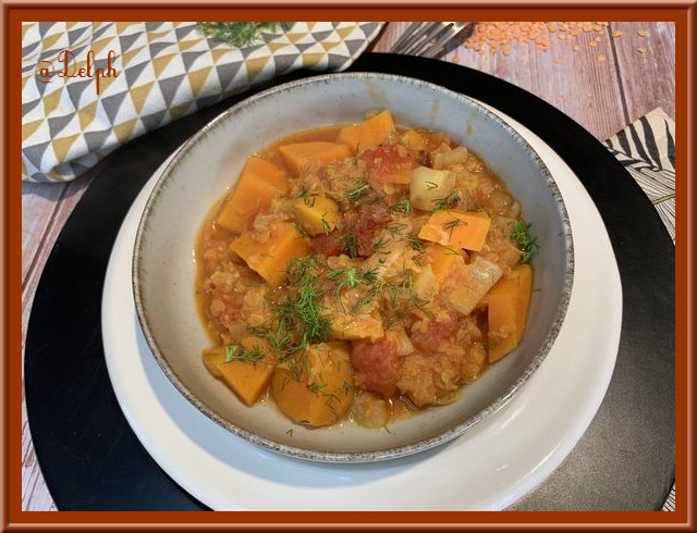 Dahl de patate douce, fenouil et lentilles corail