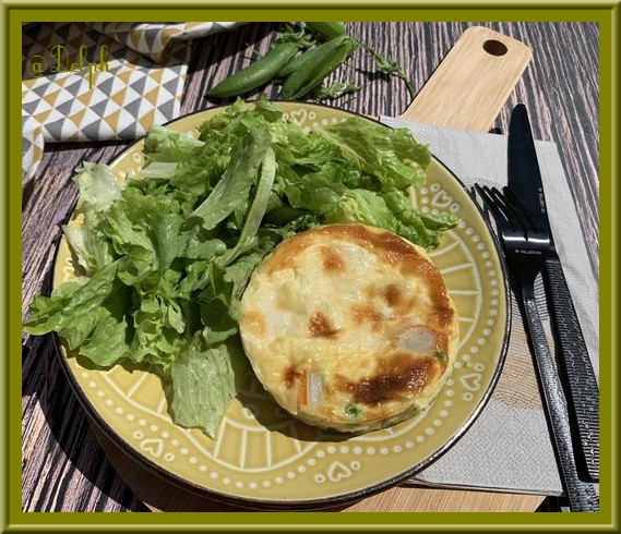 Clafoutis aux petits pois et surimi