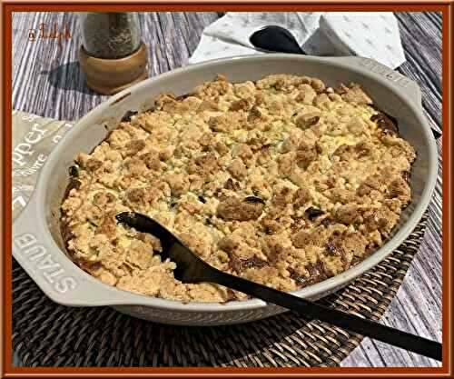 Crumble de cabillaud et courgettes