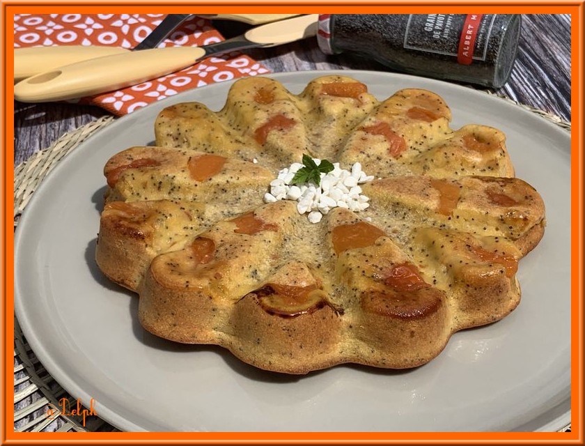 Gâteau aux abricots et graines de pavot