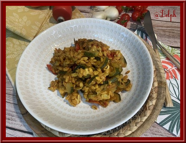 Blé aux courgettes et tomates