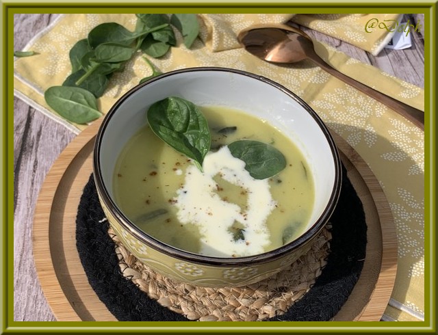 Crème vichyssoise aux épinards