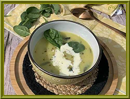 Crème vichyssoise aux épinards