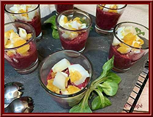 Verrine de betteraves rouges