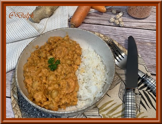 Dahl de pois chiches et carotte