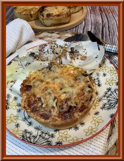 Quiche aux champignons et gésiers de volaille confits