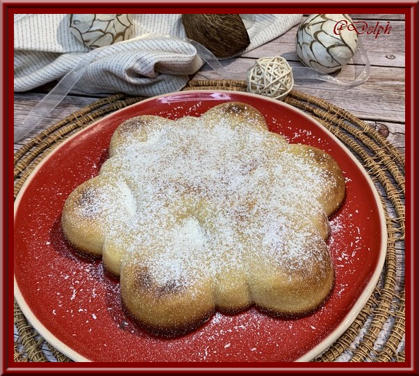 Gâteau noix de coco, orange et lait concentré sucré