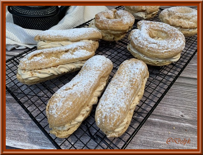 Eclairs et Paris Brest à la chantilly pralinée