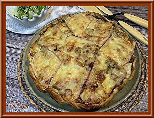 Tarte à l’andouillette et pommes de terre.