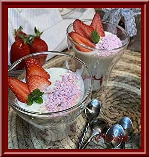 Verrines de fraises et crème diplomate