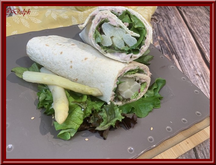 Wraps aux asperges et thon