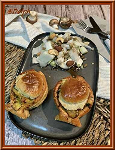 Poissons feuilletés aux champignons et jambon