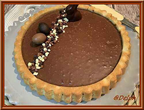 Tarte financière renversée et sa ganache au chocolat au lait caramel