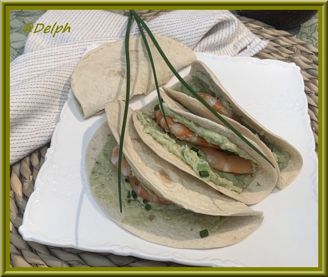 Wraps d’avocat et crevettes