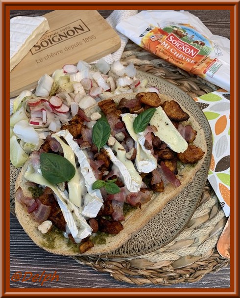 Bruschetta de patate douce et mi-chèvre