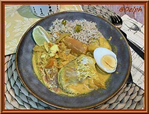 Curry de cabillaud aux oeufs et patate douce