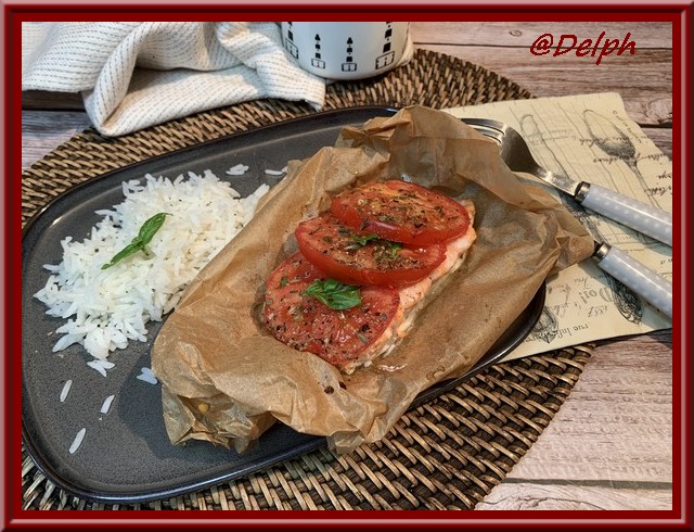 Saumon citronné en papillote