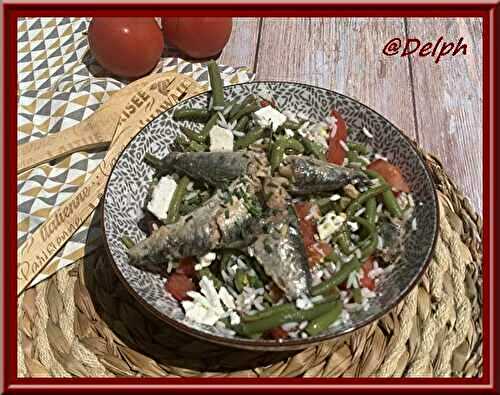 Salade de haricots verts et sardines