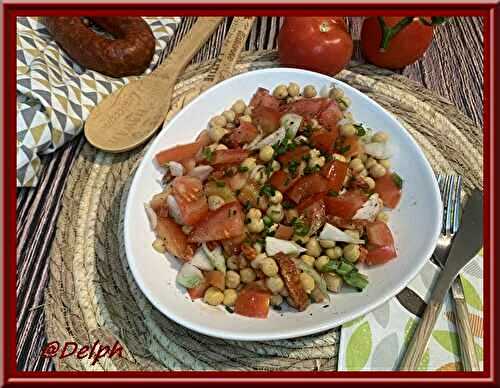 Salade de pois chiche, tomate et chorizo