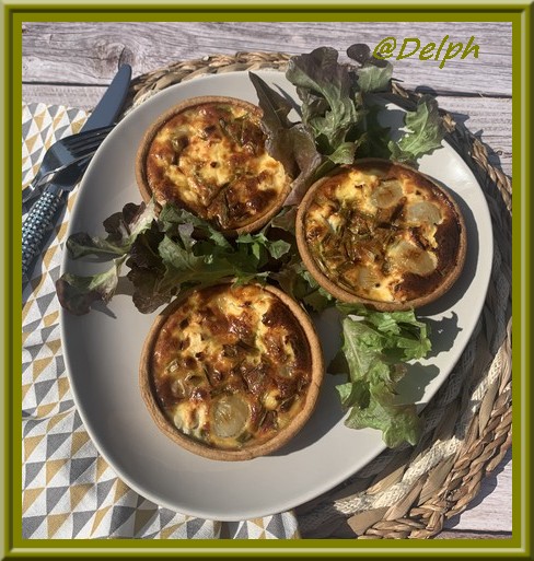 Tartelettes aux oignons nouveaux