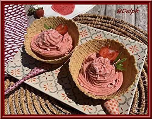 Glace à la fraise façon italienne