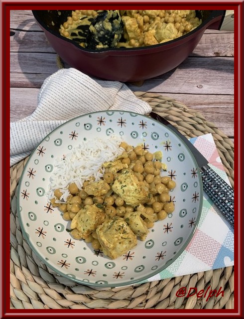 Curry de pois chiche au poulet