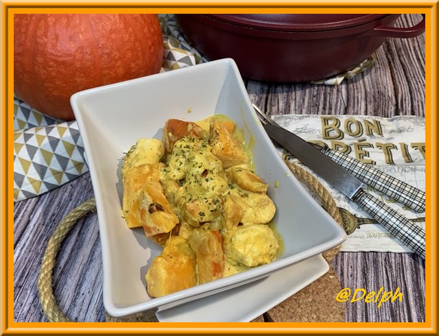 Curry de poulet au potimarron