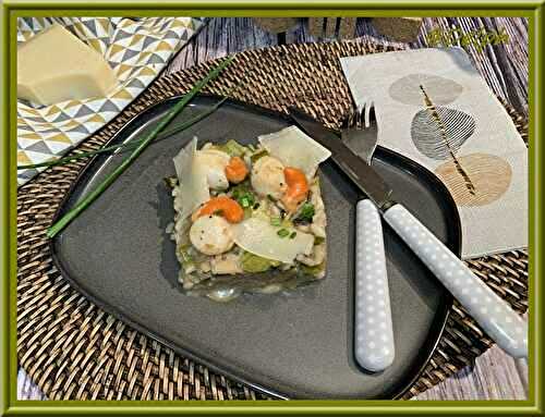 Risotto de poireaux aux St Jacques