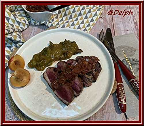Magret de canard sauce aux prunes