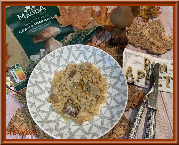 Risotto de blé aux cèpes