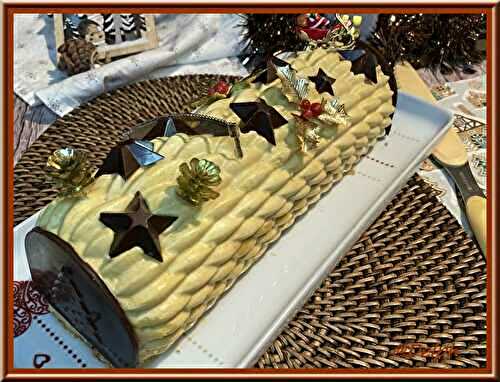 Bûche mangue et fruits de la passion