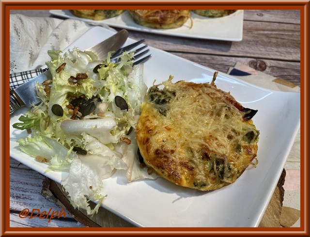 Quiche sans pâte au brocoli et chorizo