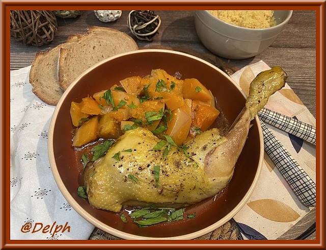 Tajine de poulet et butternut