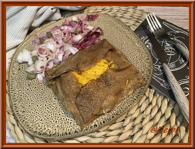 Galette complète aux pommes de terre, poulet et cheddar