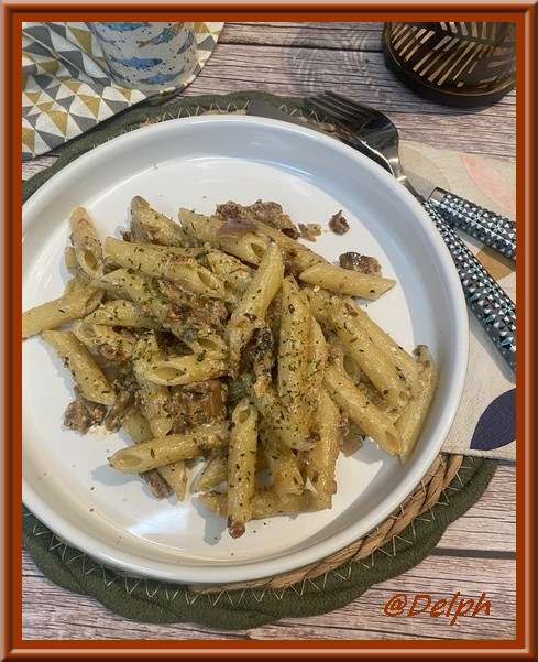 Penne et sauce aux sardines