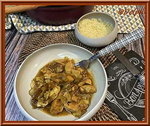 Tajine de poulet aux dattes et au miel