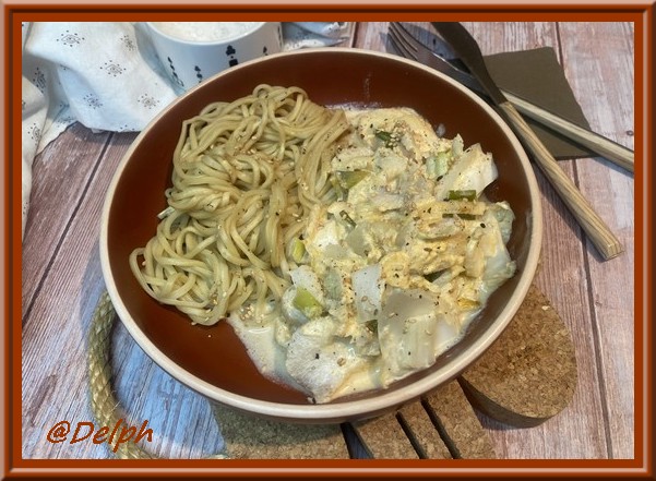 Curry de chou chinois au cabillaud