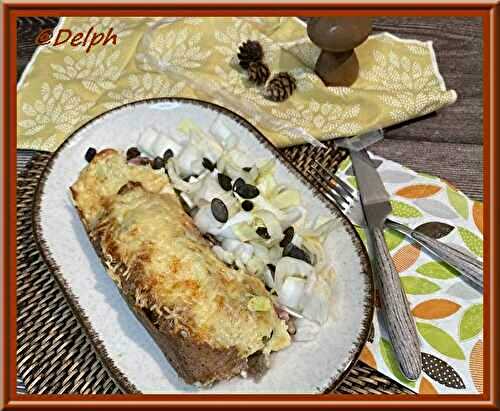 Gratin de crêpes farcies aux pommes de terre, champignons et lardons