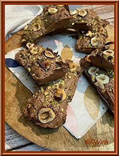 Financiers au chocolat, noisettes et pistaches