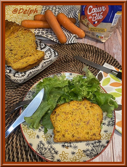 Cake aux carottes et jambon