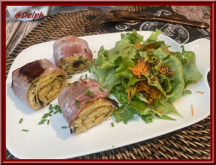 Roulés de lard aux œufs