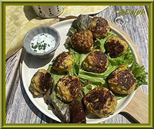 Boulettes de crevettes et maïs