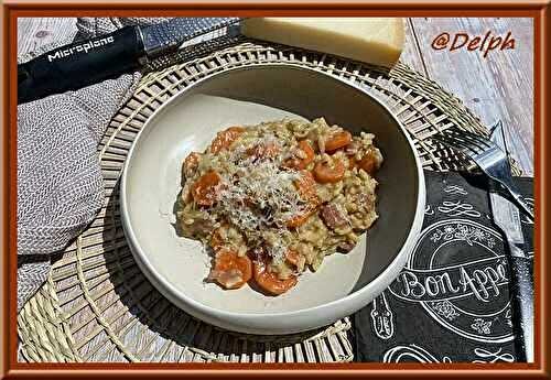 Risotto aux carottes et poitrine fumée