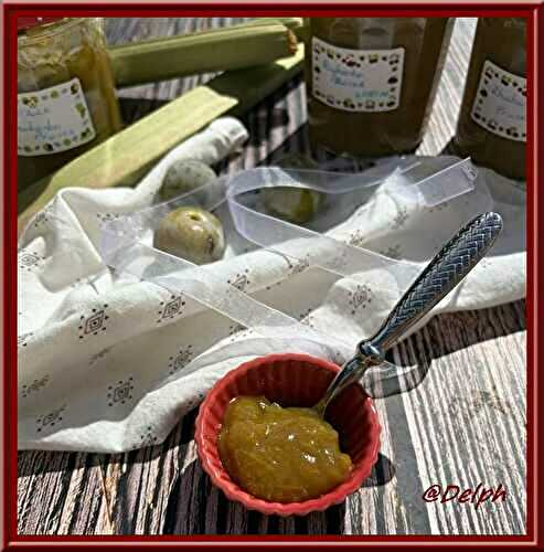 Confiture de rhubarbe et prunes reine-claude