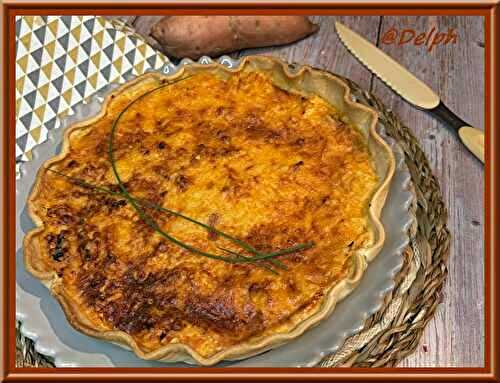 Quiche au poulet patate douce et curry