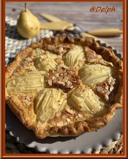Tarte frangipane aux poires