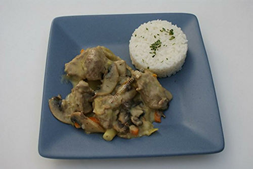 Blanquette de veau au thermomix, préparée en 15 minutes.