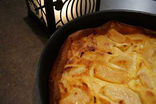 Clafoutis aux pêches au thermomix, préparé en 5 minutes.