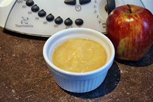 Compote pomme, nectarine, pêche au thermomix, préparée en 2 minutes.