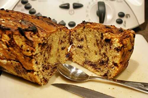 Cramique aux pépites de chocolat au thermomix, préparé en 10 minutes.